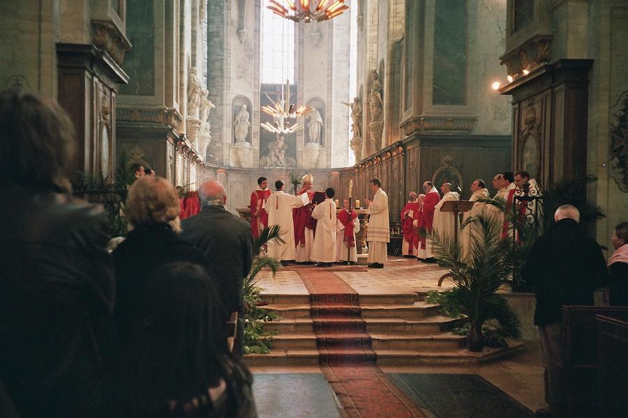 Dimanche des Rameaux à l'abbaye de Juaye-Mondaye